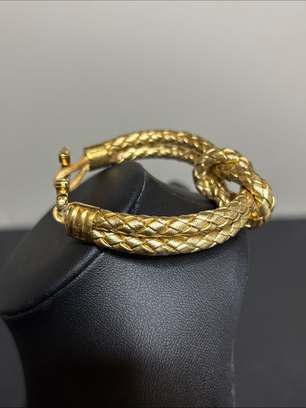 Kiel James Patrick Fortune Sailor Gold Tone Anchor Charm Braided Bracelet - Picture 2 of 6